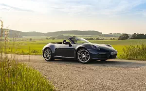 Cars wallpapers Porsche 911 Carrera Cabriolet (Gentian Blue Metallic) - 2019