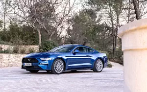 Cars wallpapers Ford Mustang EcoBoost Fastback (Lightning Blue) EU-spec - 2017