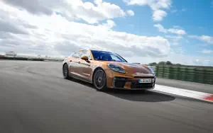 Cars wallpapers Porsche Panamera Turbo E-Hybrid (Madeira Gold Metallic) - 2024